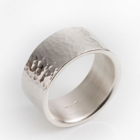 Ring, 925- Silber, Hammerschlag