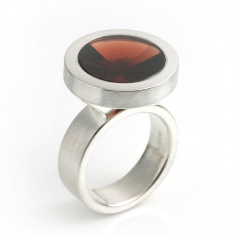  Ring, 925 silver, garnet