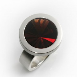 Ring, 925- Silber, Granat