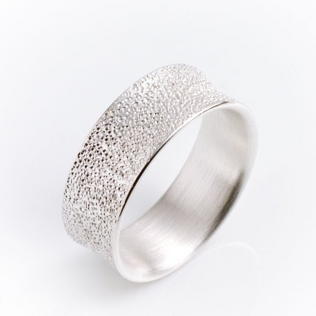  Ring, concave, 925 silver