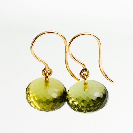 Earrnings, 750- gold, amber Earrnings, 750- gold, amber