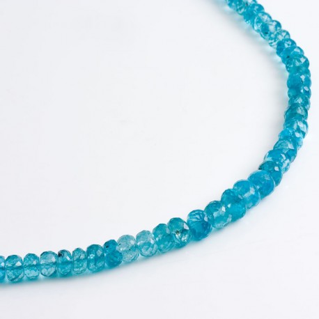 Necklace, apatite, 750 gold