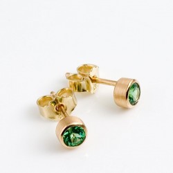  Stud earrings, 585 gold, tsavolithe