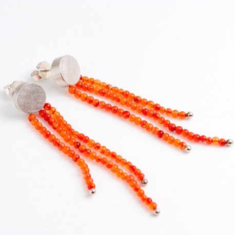 Ohrstecker, 925- Silber, Karneol Ohrstecker, 925- Silber, Karneol