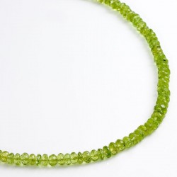 Necklace, peridot, 925- silver