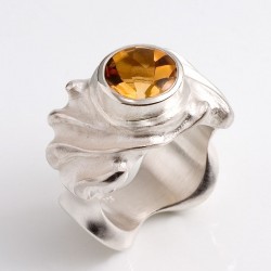 Ring, 925- Silber, Citrin