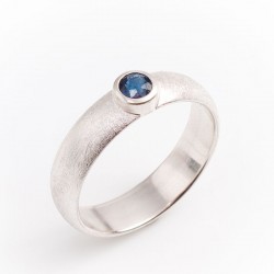 Ring, 925- Silber, Saphir