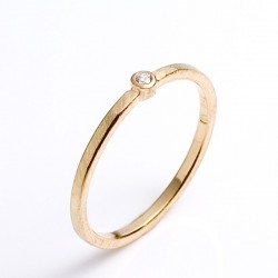  Ring, 585 white gold or 750 yellow gold, diamond 0.02 ct