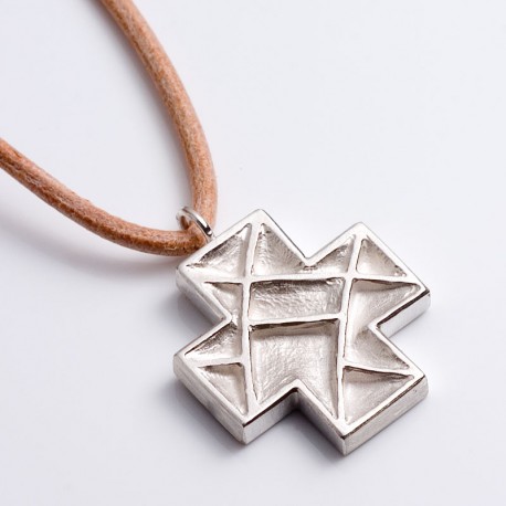 Anhänger, Kassetten Kreuz, 925- Silber Anhänger, Kassetten Kreuz, 925- Silber