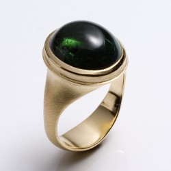 Ring, 750- Gold, grüner Turmalin