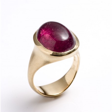  Ring, 750 gold, pink tourmaline