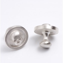  Cufflinks, 925 silver, skulls