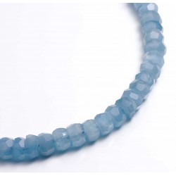 Necklace, 925- silver, aquamarine