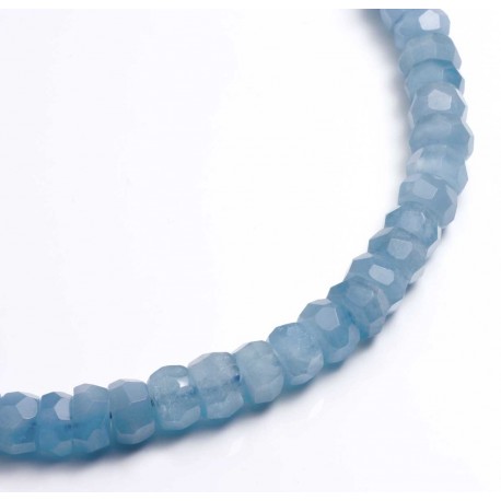 Necklace, 925- silver, aquamarine