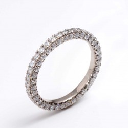 White gold ring with diamonds