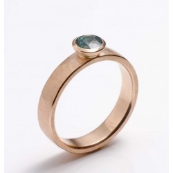 Ring, 750- Rotgold, grün-blauer Turmalin