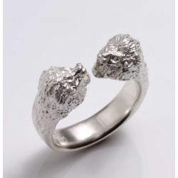 Lion ring, 925 silver