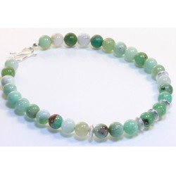 Kette, 925- Silber, Chrysopras Kette, 925- Silber, Chrysopras