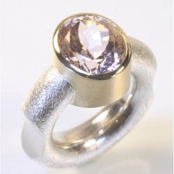 Ring, 925- Silber, 585- Gold, Turmalin