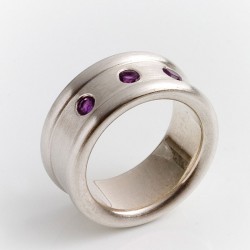  Ring, 925 silver, amethyst