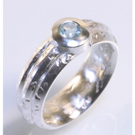 Ring, 925 silver, aquamarine