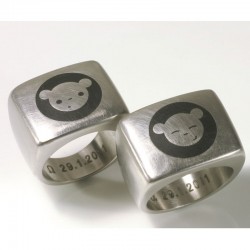 Siegelringe als Eheringe, 925- Silber mit Symbol Siegelringe als Eheringe, 925- Silber mit Symbol