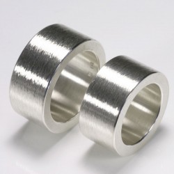  Ultra wide wedding rings, 925 silver