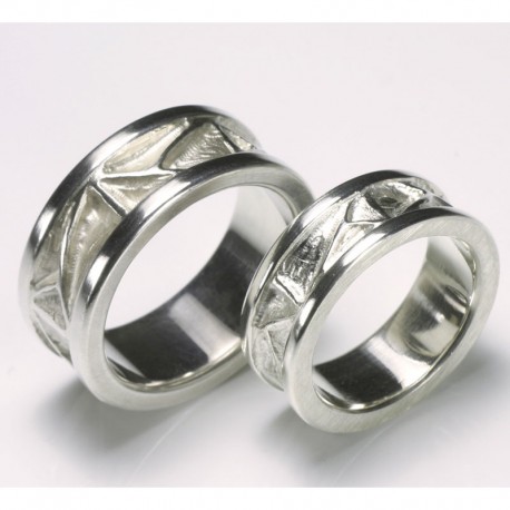 Wedding rings, 925 silver, cassette rings Wedding rings, 925 silver, cassette rings