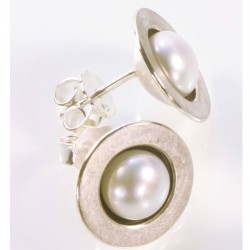 Ohrstecker, 925- Silber, Perlen
