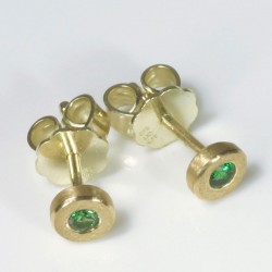  Stud earrings, 585 gold, tsavolithe