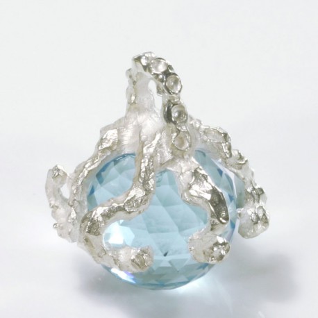 Krakenanhänger, 925- Silber, Topas Krakenanhänger, 925- Silber, Topas