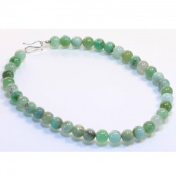  Necklace, 925- silver, chrysoprase