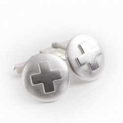  Cufflinks, 925 silver, crosses