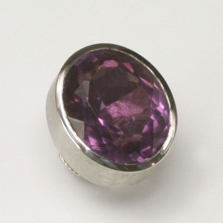  Badge, 925 silver, amethyst