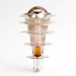 Brosche, 925 Silber, Flüssigkeit in Glasröhrchen Brosche, 925 Silber, Flüssigkeit in Glasröhrchen