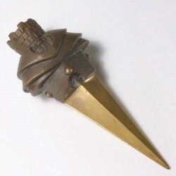 Letter opener tower, bronze