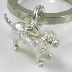  Keychain, 925 silver, dog