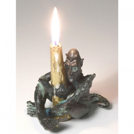  Candle monster, bronze, sitting