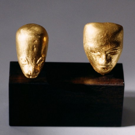Mayan heads, 999 gold