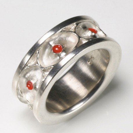 Augenring, 925- Silber, Kaltemail