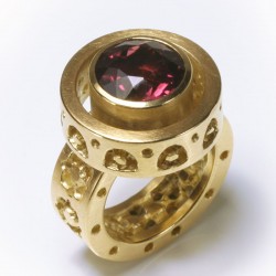 Ring, 750- Gold, Turmalin