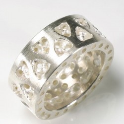 Ring, 925- Silber, Gothisch doppelt geschwärzt Ring, 925- Silber, Gothisch doppelt geschwärzt