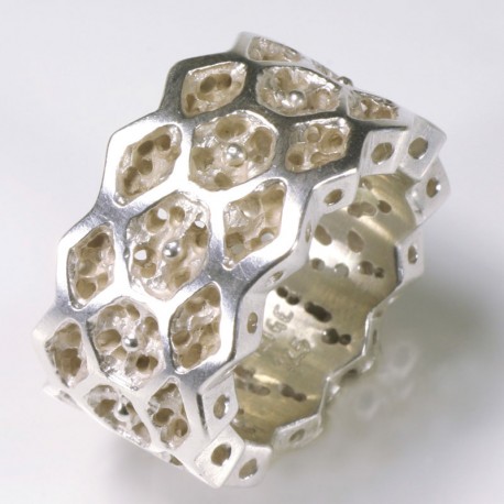 Ring, 925- Silber, Spitze weiß Ring, 925- Silber, Spitze weiß