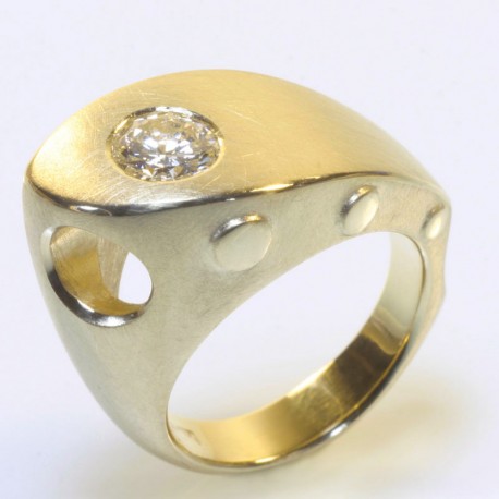  Ship ring, 750 gold, diamond