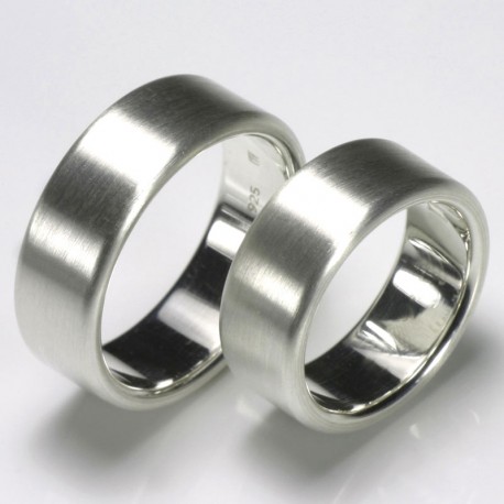 Flat wedding rings, 925 silver Flat wedding rings, 925 silver