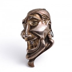  Pirate brooch, 925 silver, steel, zirconia