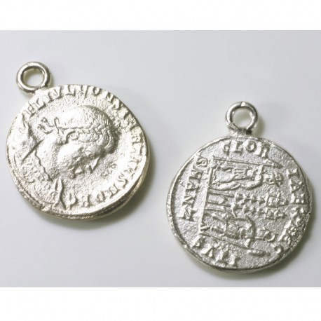  Charm pendant Roman coin, 925- silver