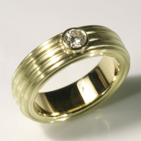 Ring, 750- Gold, Brillant, 0,26 ct