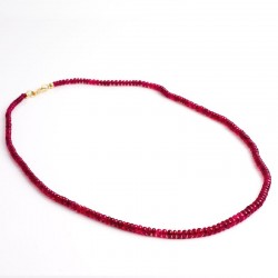 Kette, roter Spinell, 750- Gold