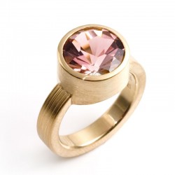 Ring, 750- Gold, rosa Turmalin